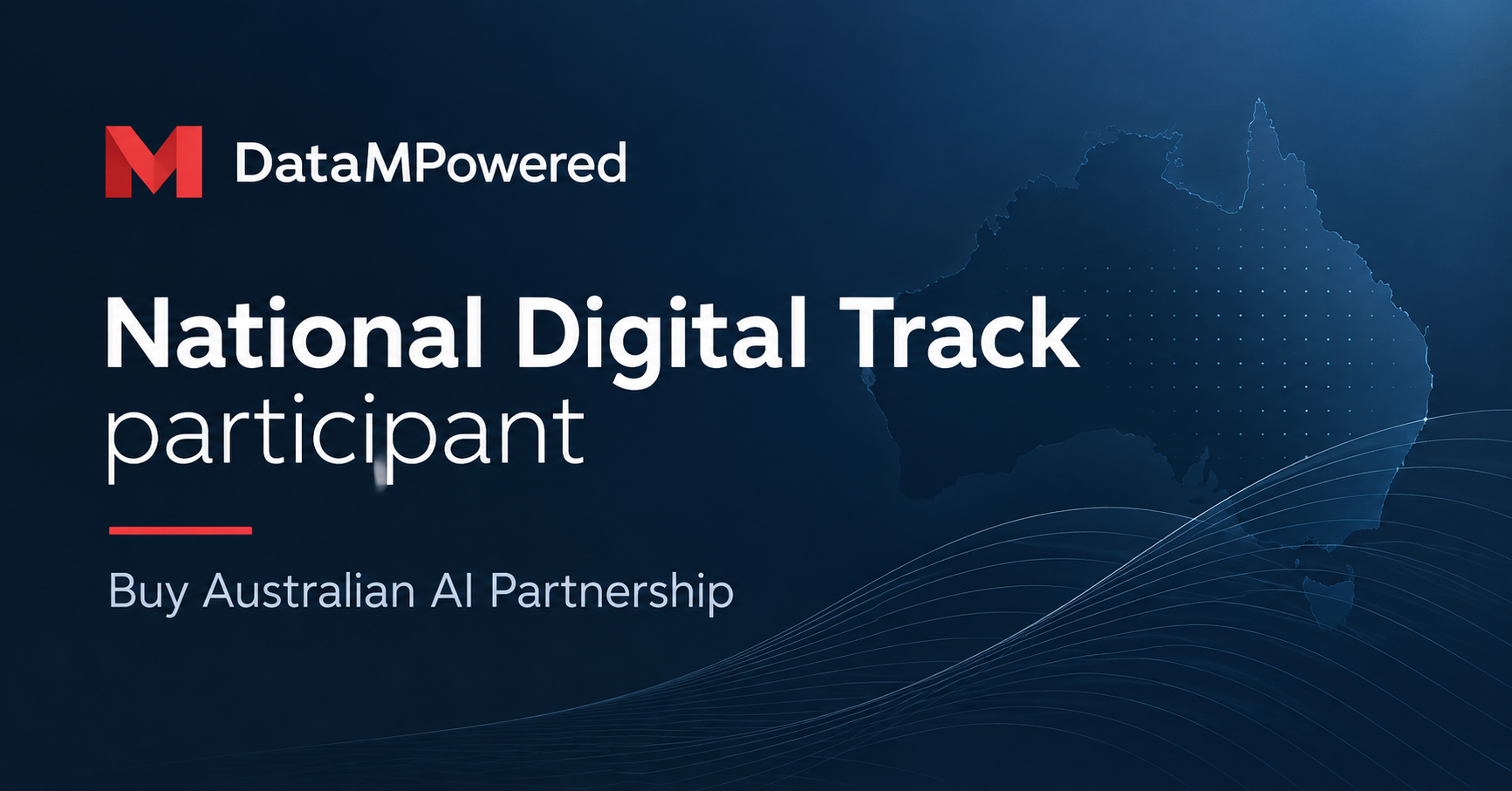 DataMPowered National Digital Track participant banner for the Buy Australian AI Partnership