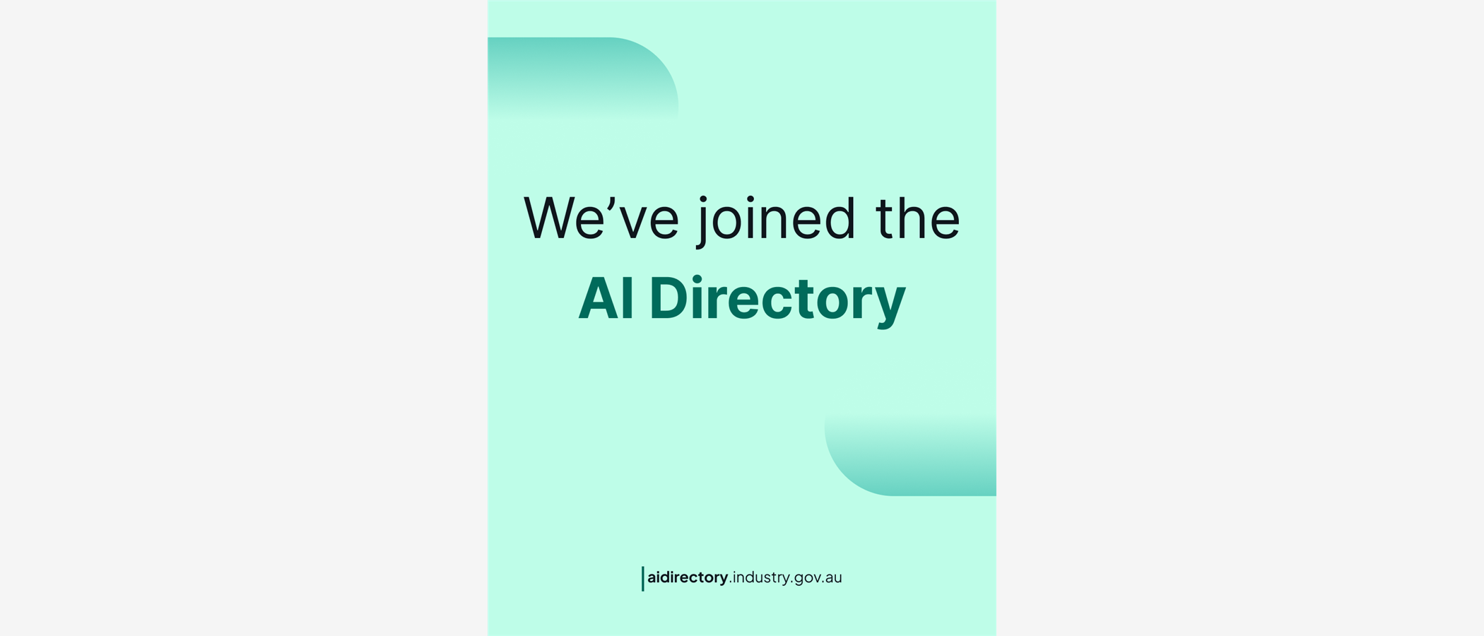 National AI Centre AI Directory social tile — We've joined the AI Directory